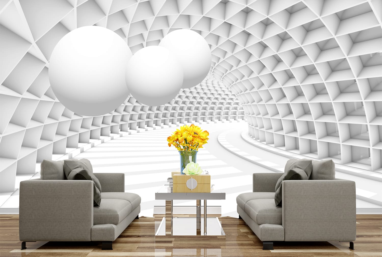 3D Geometric Sphere Tunnel Mural 3D Geometric Sphere Tunnel Mural | Custom Canvas Prints Nepal | Mural Prints Nepal | Wallpaper Nepal | Wall Art Nepal