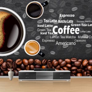 Coffee Bean Drink Word Mural | Custom Canvas Prints Nepal | Mural Prints Nepal | Wallpaper Nepal | Wall Art Nepal