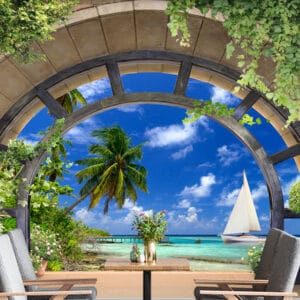 Tropical View Mural Print | Custom Canvas Print Nepal | Mural Prints Nepal | Wall Art Nepal