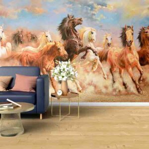 Dust Horses Mural Print | Custom Canvas Print Nepal | Mural Prints Nepal | Wall Art Nepal