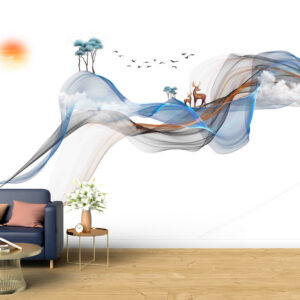 Abstract Pattern Mural Prints | Modern Landscape Wall Art | Canvas Prints Nepal