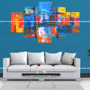 Abstract Art - Blue Orange Canvas Print | canvas print nepal | mural print nepal | wall art print
