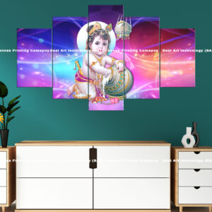 Little Krishna Abstract Light Canvas | Custom Canvas Prints Nepal | Wallpaper Nepal | Wall Art Nepal | Custom Mural Print Nepal