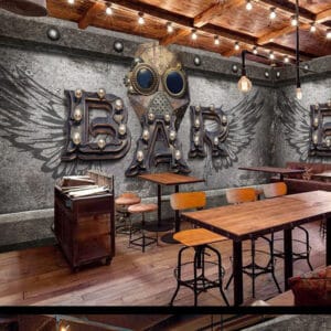Steampunk Bar Industrial Mural | Custom Canvas Prints Nepal | Mural Prints Nepal | Wallpaper Nepal | Wall Art Nepal