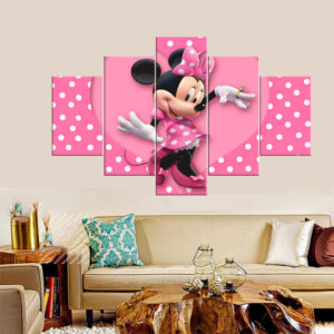 Mickey Mouse Canvas Print | Pink Polka Dot Disney Wall Art | canvas print nepal