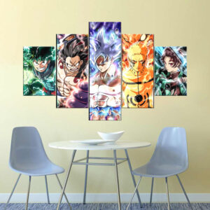 Anime Heroes Canvas Print | Popular Characters Wall Art print | Canvas Print Nepal