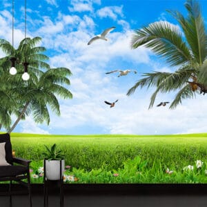 Tropical Paradise Mural Print | Custom Canvas Prints Nepal | Mural Prints Nepal | Wallpaper Nepal | Wall Art Nepal