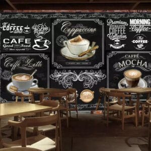 Chalkboard Coffee Mural Print | Custom Canvas Print Nepal | Mural Prints Nepal | Wall Art Nepal