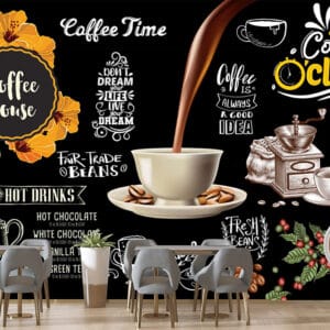 Coffee Shop Mural Print | Custom Canvas Print Nepal | Mural Prints Nepal | Wall Art Nepal