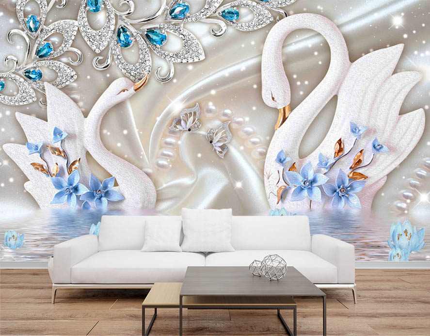 White Swan Mural Prints White Swan Mural Prints