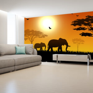 African Elephants Mural Print | Custom Canvas Print Nepal | Mural Prints Nepal | Wall Art Nepal