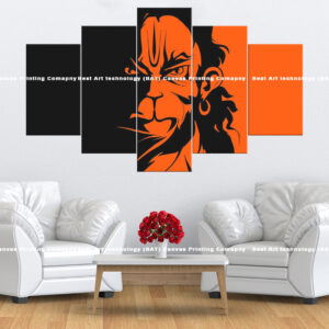 Hanuman Silhouette Power Canvas | Custom Canvas Prints Nepal | Wallpaper Nepal | Wall Art Nepal | Custom Mural Print Nepal