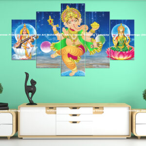 Hindu Trinity Ganesha Dance Canvas | Custom Canvas Prints Nepal | Wallpaper Nepal | Wall Art Nepal | Custom Mural Print Nepal