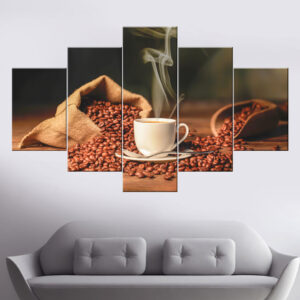 Coffee Beans and Cup Canvas Print | Custom Canvas Print Nepal | Mural Print Nepal | Wall Art Print