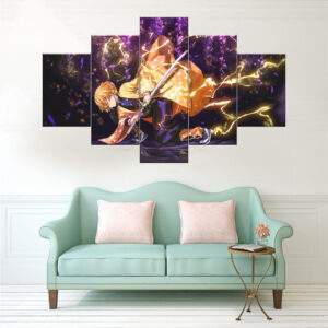 Zenitsu Canvas Print | Demon Slayer Anime Wall Art print | Canvas Print Nepal