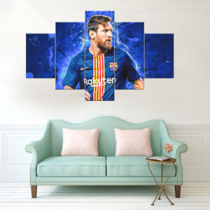 Lionel Messi Blue Background Canvas Print | Custom Canvas Prints Nepal | Sports Wall Art Nepal | Canvas Prints Lalitpur | Wallpaper Nepal | Wall Art Nepal | Custom Mural Print Nepal
