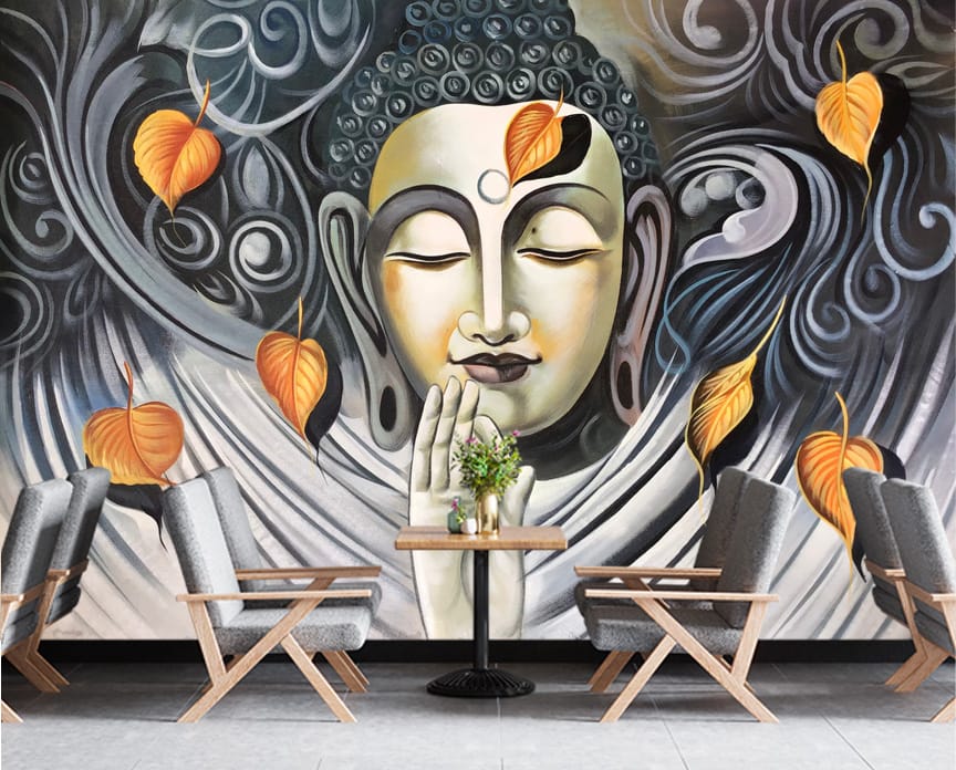 Abstract Buddha Serenity Mural Print Abstract Buddha Serenity Mural Print | Spiritual Mural Print | Custom Mural Print Nepal | Wallpaper Nepal | Wall Art Nepal | Custom Canvas Prints Nepal