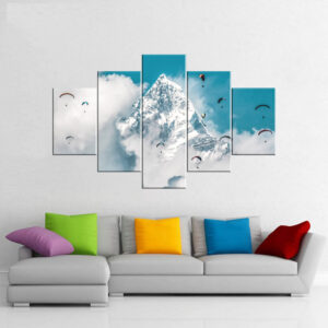 Mountain Peak Paragliding Canvas Print | Custom Canvas Print Nepal | Mural Print Nepal | Wall Art Print