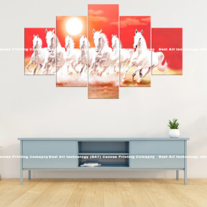 White Horses Running Canvas Print | Custom Canvas Print Nepal | Mural Print Nepal | Wall Art Print