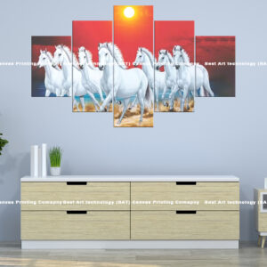 White Horses Galloping Canvas Print | Custom Canvas Print Nepal | Mural Print Nepal | Wall Art Print
