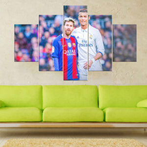Messi and Ronaldo Canvas Print | Custom Canvas Prints Nepal | Sports Wall Art Nepal | Canvas Prints Lalitpur | Wallpaper Nepal | Wall Art Nepal | Custom Mural Print Nepal
