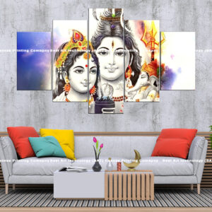 Shiva Parvati Ganesha Close Canvas Print | Religious Canvas Print | Custom Canvas Prints Nepal | Wallpaper Nepal | Wall Art Nepal | Custom Mural Print Nepal