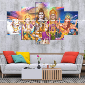 Shiva Parvati Family Full Canvas Print | Religious Canvas Print | Custom Canvas Prints Nepal | Wallpaper Nepal | Wall Art Nepal | Custom Mural Print Nepal