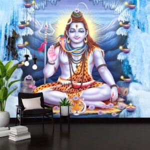 Lord Shiva Ice Cave Mural Print | Religious Mural Print | Custom Mural Print Nepal | Wallpaper Nepal | Wall Art Nepal | Custom Canvas Prints Nepal