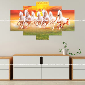 White Horses Running in Golden Light Canvas Print | Custom Canvas Print Nepal | Mural Print Nepal | Wall Art Print
