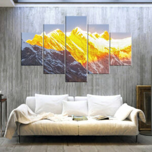 Golden Mountain Peaks Canvas Print | Custom Canvas Print Nepal | Mural Print Nepal | Wall Art Print