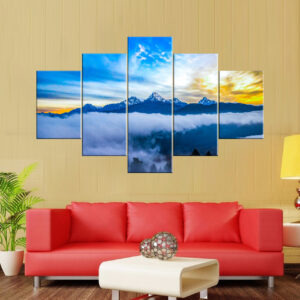 Mountain Peaks Above Clouds Canvas Print | Custom Canvas Print Nepal | Mural Print Nepal | Wall Art Print