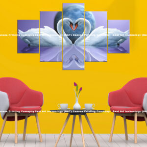 Swan Heart Canvas Print | Custom Canvas Print Nepal | Mural Print Nepal | Wall Art Print