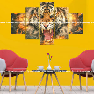 Roaring Tiger Face Canvas Print | Custom Canvas Print Nepal | Mural Print Nepal | Wall Art Print