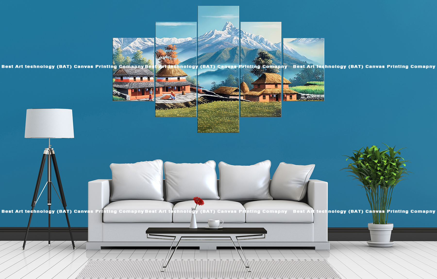 Village Nepal Canvas Print Village Nepal Canvas Print | canvas print nepal | mural print nepal | wall art print