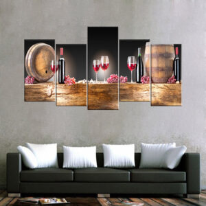 Wine Barrels and Glasses Canvas Print | Custom Canvas Print Nepal | Mural Print Nepal | Wall Art Print