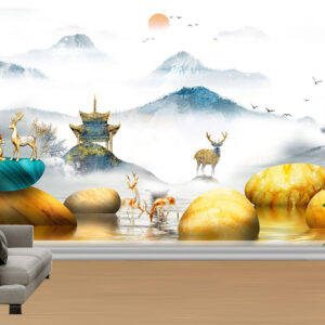 Deer Mountain Lake Mural Print | Custom Canvas Print Nepal | Mural Prints Nepal | Wall Art Nepal