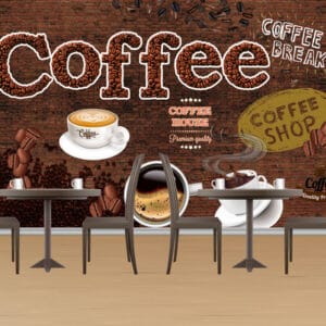 Coffee Words Mural Print | Custom Canvas Print Nepal | Mural Prints Nepal | Wall Art Nepal