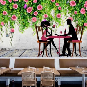 Rose Garden Couple Mural Print | Custom Canvas Print Nepal | Mural Prints Nepal | Wall Art Nepal