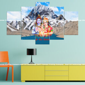 Shiva Parvati Kailash Canvas | Custom Canvas Prints Nepal | Wallpaper Nepal | Wall Art Nepal | Custom Mural Print Nepal