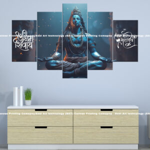 Lord Shiva Blue Meditation Canvas Print | Religious Canvas Print | Custom Canvas Prints Nepal | Wallpaper Nepal | Wall Art Nepal | Custom Mural Print Nepal