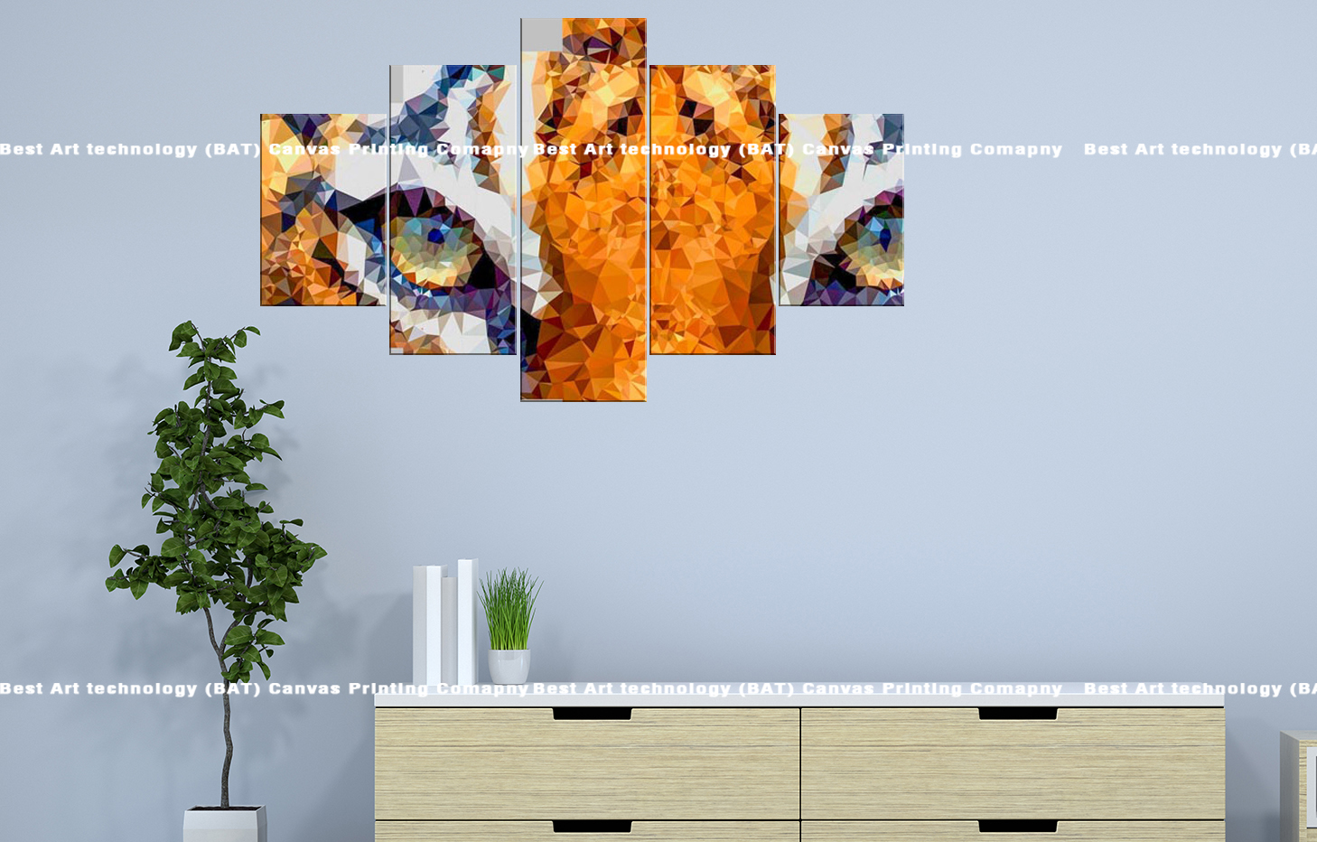 Abstract Animal Face Canvas Abstract Animal Face Canvas Print | Custom Canvas Print Nepal | Mural Print Nepal | Wall Art Print