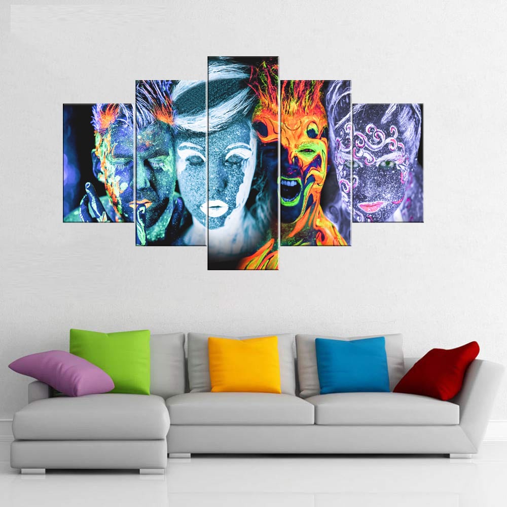 multi face canvas prints Multi Face Canvas Prints | Neon Art Wall Decor | Canvas Prints Nepal