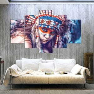 native woman canvas prints