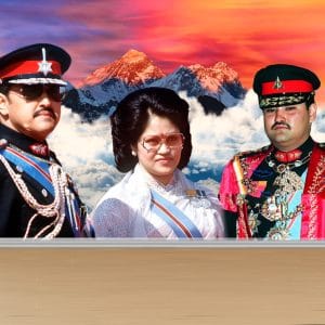 Nepali Royalty Himalayas Sunset Mural Print | Culture Art | Nepal Wallpaper | Royal Portrait | Himalayan Sunset | Custom Canvas and Murals Print Nepal