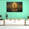 Radiant Buddha Golden Aura Energy Canvas | Buddha | Spiritual Art | Home Decor | Single Panel Canvas Nepal | Custom Canvas Print Nepal | Wall Painting | wall art nepal | Wallpaper Nepal | Stunning Mural print