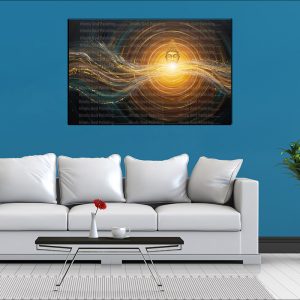 Radiant Buddha Light Waves Dark Canvas | Buddha | Spiritual Art | Home Decor | Single Panel Canvas Nepal | Custom Canvas Print Nepal | Wall Painting | wall art nepal | Wallpaper Nepal | Stunning Mural print