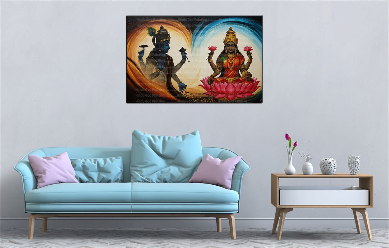 Heart Vishnu Lakshmi Canvas Heart Vishnu Lakshmi Canvas | Vishnu | Lakshmi | Hindu Gods | Spiritual Art | Home Decor | Single Panel Canvas Nepal | Custom Canvas Print Nepal | Wall Painting | wall art nepal | Wallpaper Nepal | Stunning Mural print