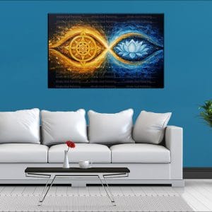 Chakra Lotus Eye Canvas | Chakra | Lotus | Spiritual Art | Home Decor | Single Panel Canvas Nepal | Custom Canvas Print Nepal | Wall Painting | wall art nepal | Wallpaper Nepal | Stunning Mural print