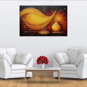 Golden Flow Ornate Vessels Canvas | Abstract Art | Spiritual Art | Modern Decor | Home Decor | Single Panel Canvas Nepal | Custom Canvas Print Nepal | Wall Painting | wall art nepal | Wallpaper Nepal | Stunning Mural print