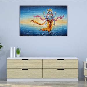 Vishnu Ocean Energy Canvas | Vishnu | Hindu God | Spiritual Art | Home Decor | Single Panel Canvas Nepal | Custom Canvas Print Nepal | Wall Painting | wall art nepal | Wallpaper Nepal | Stunning Mural print